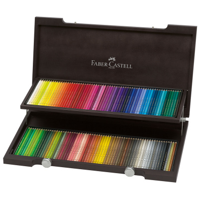 Карандаши цветные художественные Faber-Castell "Polychromos", 120цв., заточен., дерев. коробка