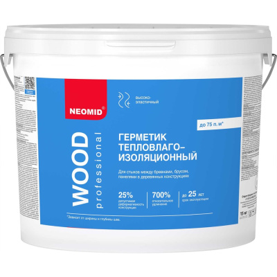 Строительный герметик Neomid Professional 15 кг, сосна Н -ГермPROFF-15/сосна