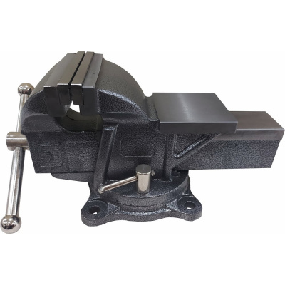 Слесарные тиски GRIFF 150 мм, серия PRO, поворотные, стальные, с наковальней