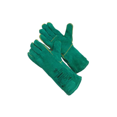 Краги Gold Manibus Optimal спилковые зеленые Cowsplit Leather Welding Gloves р.11 (XXL) 12/60