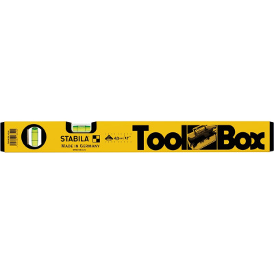Уровень STABILA тип 70 Toolbox, 430мм, 2 глазка, точность 0,5мм/м, для комплектования ящиков с инструментами