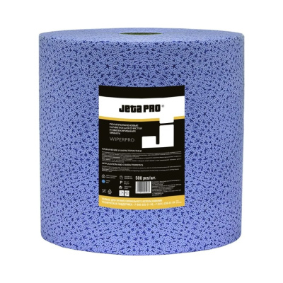 Салфетки нетканые полипропиленовые Jeta PRO 32x36 см, WiperPro синий звездочки/в рул.500шт/