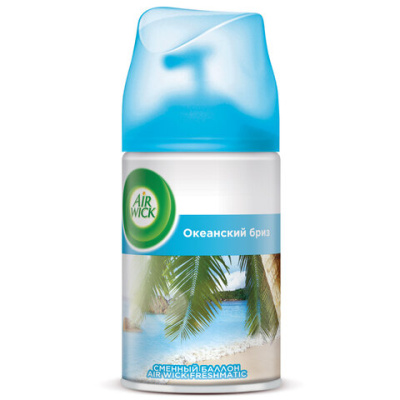 Сменный баллон 250 мл, AIRWICK LifeScents "Океанский бриз", для автоматических освежителей, универсальный