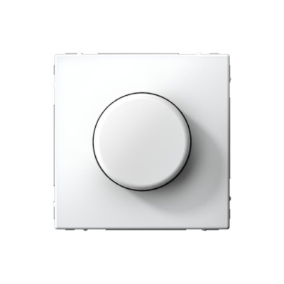 Cветорегулятор (диммер) поворотно-нажимной Systeme Electric ArtGallery, LED, RC, 400Вт, механизм, Белый