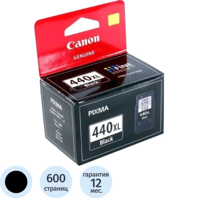 Картридж струйный CANON (PG-440XL) PIXMA MG2140/3140/3540/4240, черный, оригинальный, ресурс 600 стр., увеличенная емкость, 5216B001