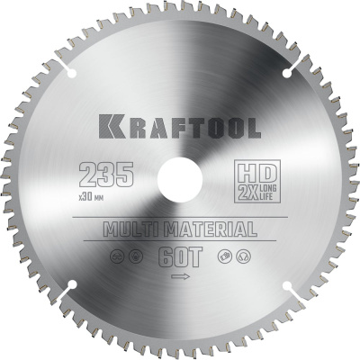 Диск пильный по алюминию KRAFTOOL Multi material 36953-235-30
