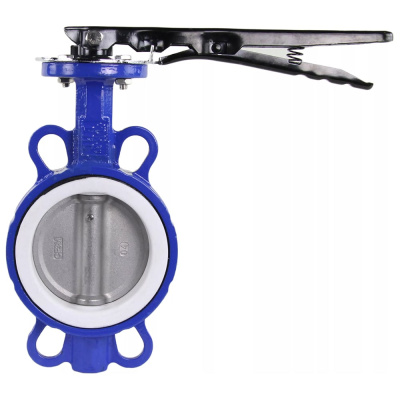Затвор дисковый поворотный DN.ru WCB-316L-PTFE с рукояткой
