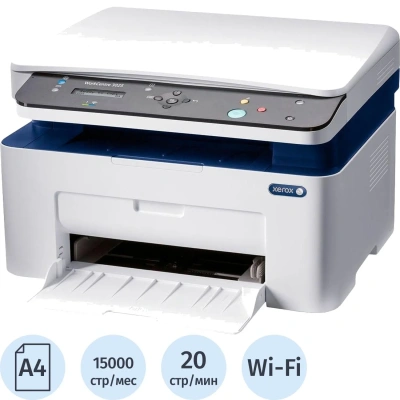 МФУ лазерное XEROX WorkCentre 3025BI "3 в 1", А4, 20 стр./мин., 15000 стр./мес., Wi-Fi, 3025V_BI