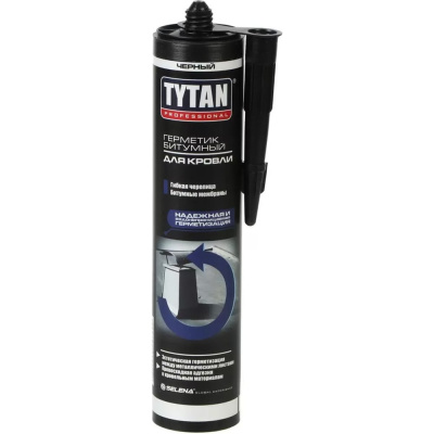 Герметик битумный для кровли TYTAN PROFESSIONAL черный, 310 мл (12)