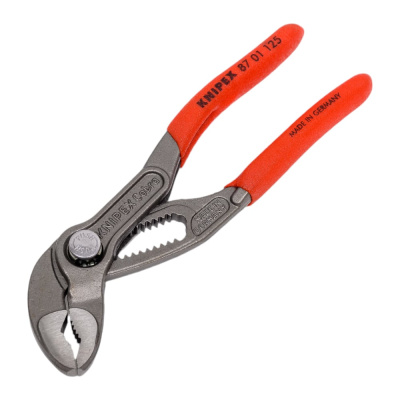 Переставные клещи Knipex Cobra, 27 мм (1"), 125 мм, серые, 1К ручки