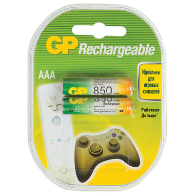 Аккумулятор GP 850mAh AAA 85AAAHC-5DECRC2/ 85AAAHCRGY-2CRCB2 бл/2шт