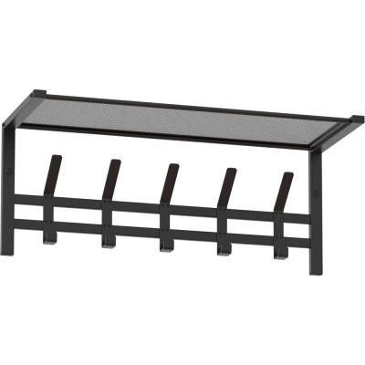 Вешалка ЗМИ с полкой Торонто 21, hanger with shelf черный ВСПТ21 Ч
