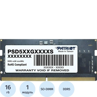 Модуль памяти SODIMM DDR5 16GB Patriot (PSD516G560081S)