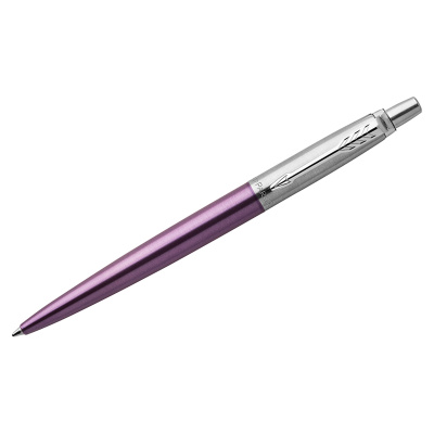 Ручка шариковая PARKER "Jotter Core Victoria Violet CT", корпус фиолетовый, детали хром, синяя, 1953190