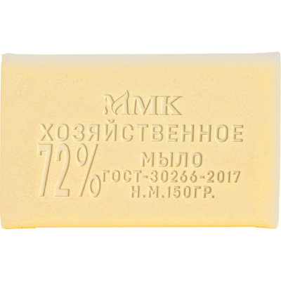 Мыло хозяйственное ММК 150 гр., 72%, без обертки, 48шт в упаковке МКХ1823