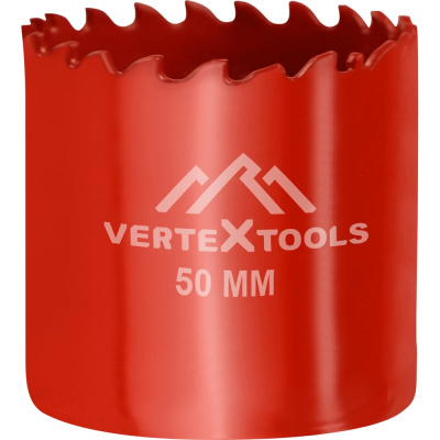 Коронка биметаллическая по металлу 50 мм vertextools