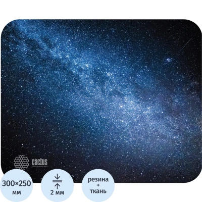 Коврик для мыши Cactus Milky Way 300x250x2мм (CS-MP-P02M/CS-MPC-P02M)