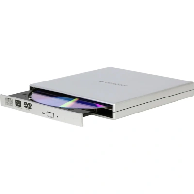 Привод внешний Gembird DVD-USB-02-SV CD/DVD USB 2.0, пластик, серебристый