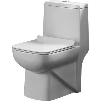 Унитаз моноблок Azario ZENO безободковый с сиденьем Slim микролифт 64х36,5х74 см