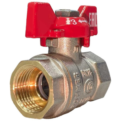 Кран шаровой ROMMER ВР/ВР, ручка бабочка, 1/2"