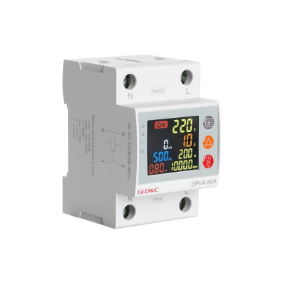 Реле напряжения с контролем тока DKC на 32 А 1 ШТ DPVA 32A DPVA-32A