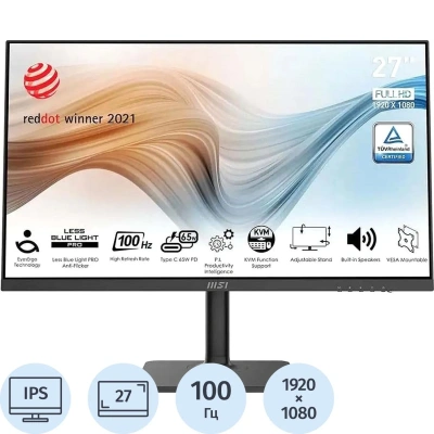 Монитор MSI MD272XP(9S6-3PB19H-232)27/FHD/IPS/100Hz/300cd/4ms/HDMI/DP
