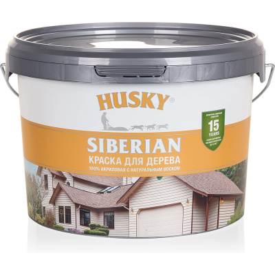 Акриловая краска для дерева HUSKY SIBERIAN цвет Темный венге, 2,7 л