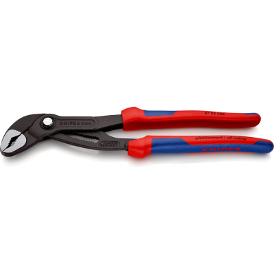 Переставные клещи Knipex COBRA под ключ 60 мм, 300 мм, серые, 2К ручки