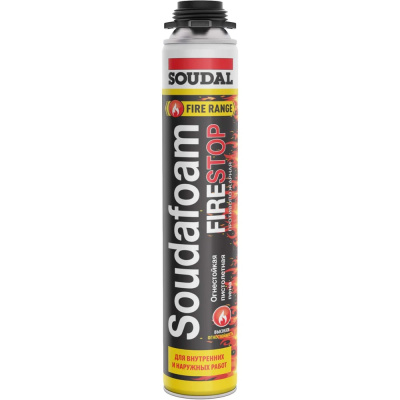 Огнестойкая пистолетная монтажная пена Soudal Соудафоам ФР