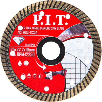 Диск алмазный отрезной Turbo P.I.T. 125x22.2x1.4 мм