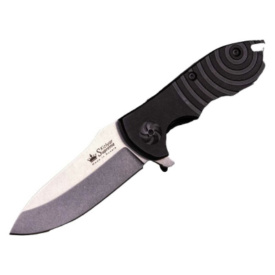 Складной нож Kizlyar Supreme Bloke X cталь N690, StoneWash, рукоять из G10