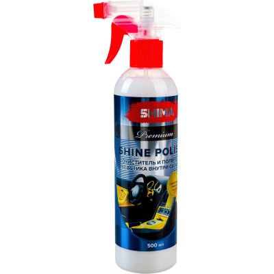 Полироль пластика, очиститель внутри салона SHIMA PREMIUM SHINE POLISH 500 ML