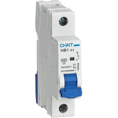 Автоматический выключатель CHINT NB1-63 1P 1А 6кА х-ка D (DB) (R)