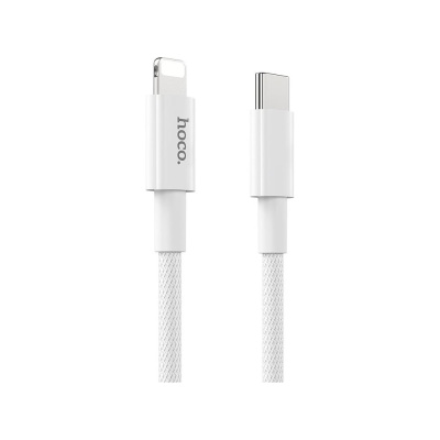 Кабель Usb-c Hoco x56 new original lightning 8-pin, 3а, pd20w, 1м, нейлон (белый)
