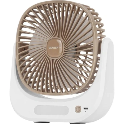 Вентилятор настольный CENTEK CT-5041, USB-питание, 3 режима, LED-подсветка, d=10 см, 5 Вт, белый