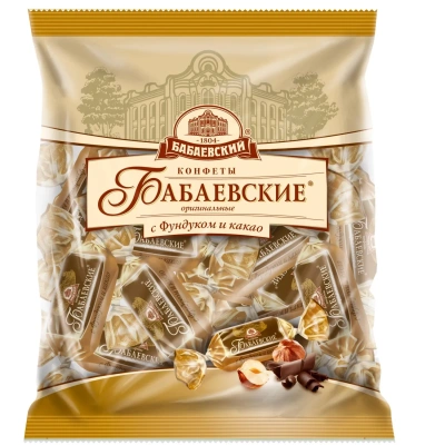 Конфеты Бабаевские Оригинальные с фундуком и какао, 200г