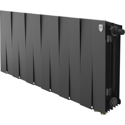 Радиатор биметаллический ROYAL THERMO PianoForte 300 Чёрный VR80 - 12 секц.
