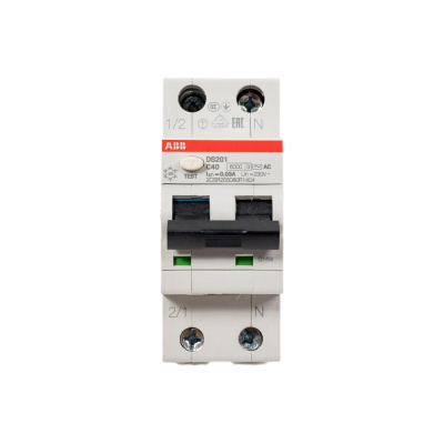 Автоматический выключатель дифференциального тока ABB DS201 C40 AC30