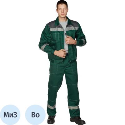 Костюм лет муж (куртка,бр) л20 зелен/сер 96-100/182-188 (Арсенал-СП)