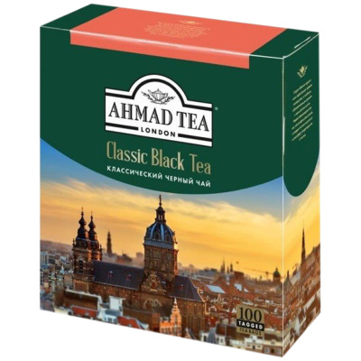Чай AHMAD "Classic Black Tea", черный, 100 пакетиков по 2 г, 1665-08