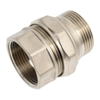 Сгон разъемный LD PRIDE Pride (американка) DN32 (1 1/4") ВР/НР латунь никель с биркой