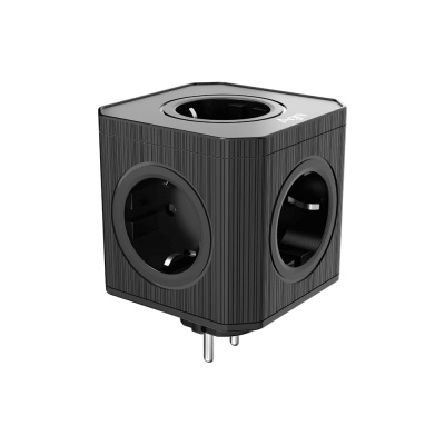 Тройник для розетки AGNI 5 розеток 220, черный TP-VE5E-black