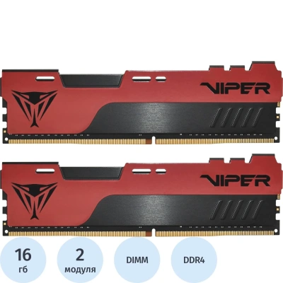 Модуль памяти Patriot Viper DDR4 DIMM 32GB(2x16GB) 3200Мгц(PVE2432G320C8K)