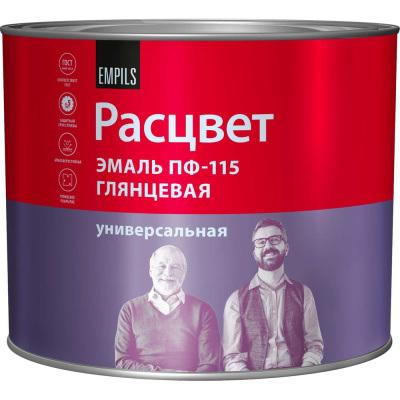 Эмаль Расцвет ПФ-115 синяя, 1.9 кг