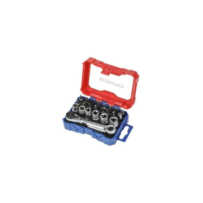 Набор mini WORKPRO трещетка 1/4 и биты, 24шт