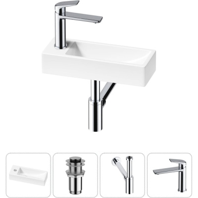 Комплект Wellsee 4 в 1 Lavinia Boho Bathroom Sink накладная/подвесная раковина 38x14 см 20215917R