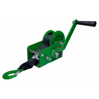 Ручная барабанная лебедка HITCH HW 1350 кг, лента 10 м