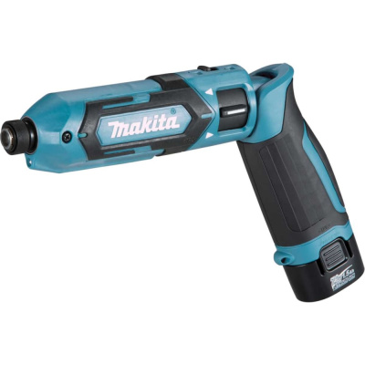 Аккумуляторная отвертка Makita TD022DSE работает с древесиной, металлом, пластмассой
