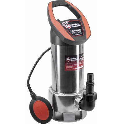 Дренажный насос QUATTRO ELEMENTI Drenaggio 1100 F Inox 770-742 - агрегат для перекачивания воды с примесями размером до