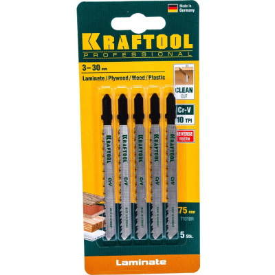 Пилки для электролобзика по дереву, фанере, ламинату KRAFTOOL